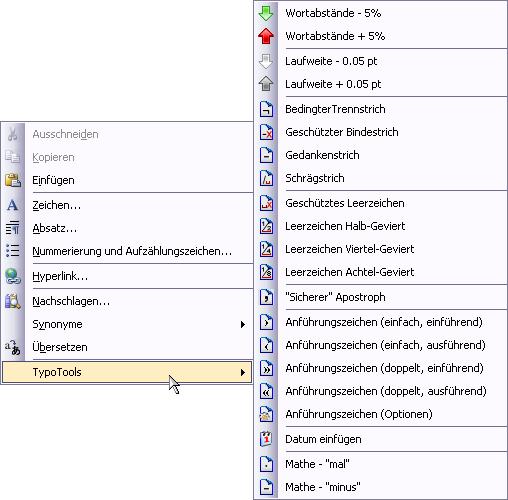 TypoTools 3 - Kontextmen